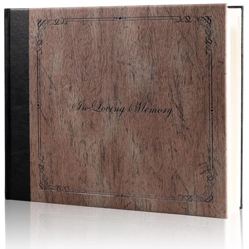molekaus Funeral Guest Book for Memorial & Funeral Services – in Loving Memory Guest Sign in Book for Funerals (Grey)