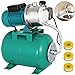 Happybuy Shallow Well Jet Pump and Tank 1 HP 750W Shallow Well Pump with Pressure Tank 740GPH Stainless Steel Jet Pump with Tank 1inch Automatic Booster System