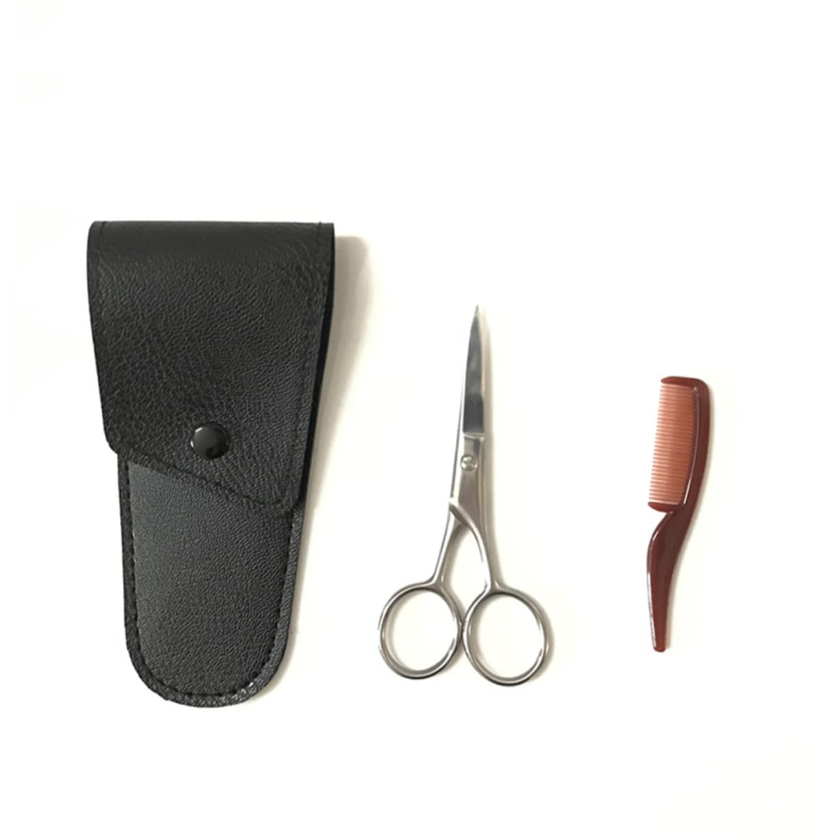 Ipetboom Stainless Steel Eyebrow Scissors Set for Beard Trimming Precision Cutting Scissors for Men Barber Shop Home Use