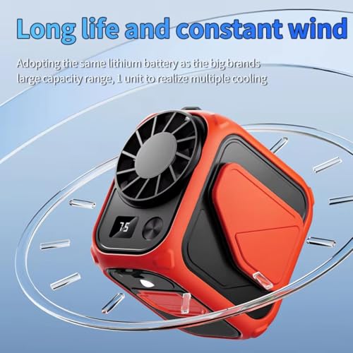 Ventilador de cintura con clip de gran flujo de aire vertical 5