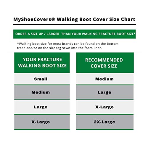 Myshoecovers 1 Fracture Walking Boot Cover - Black, Large #TOP5