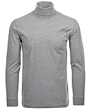Reine Baumwolle RAGMAN Rollkragen Pullover Baumwoll-Jersey XXL, Grau-Melange-012