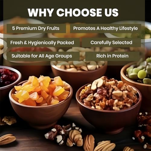 Image of Browntree Wire Mesh Dry Fruits Basket 9 Inch-5P-610g | Cashew, Almonds, Raisins,Pista, Apricots | Perfect Dry Fruit Gift hamper | Unique Corporate Gift Basket | Ideal gift box for all celebration