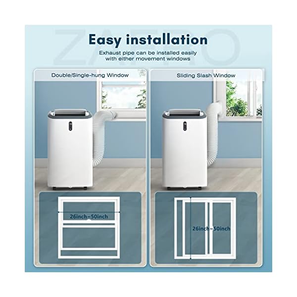 Zafro portable air conditioners14000 btu air conditioner for room up to 700 sq ft3 in 1 portable ac unitcool dehumidifier fan modes portable ac with remote controlwhite  urban country home decor