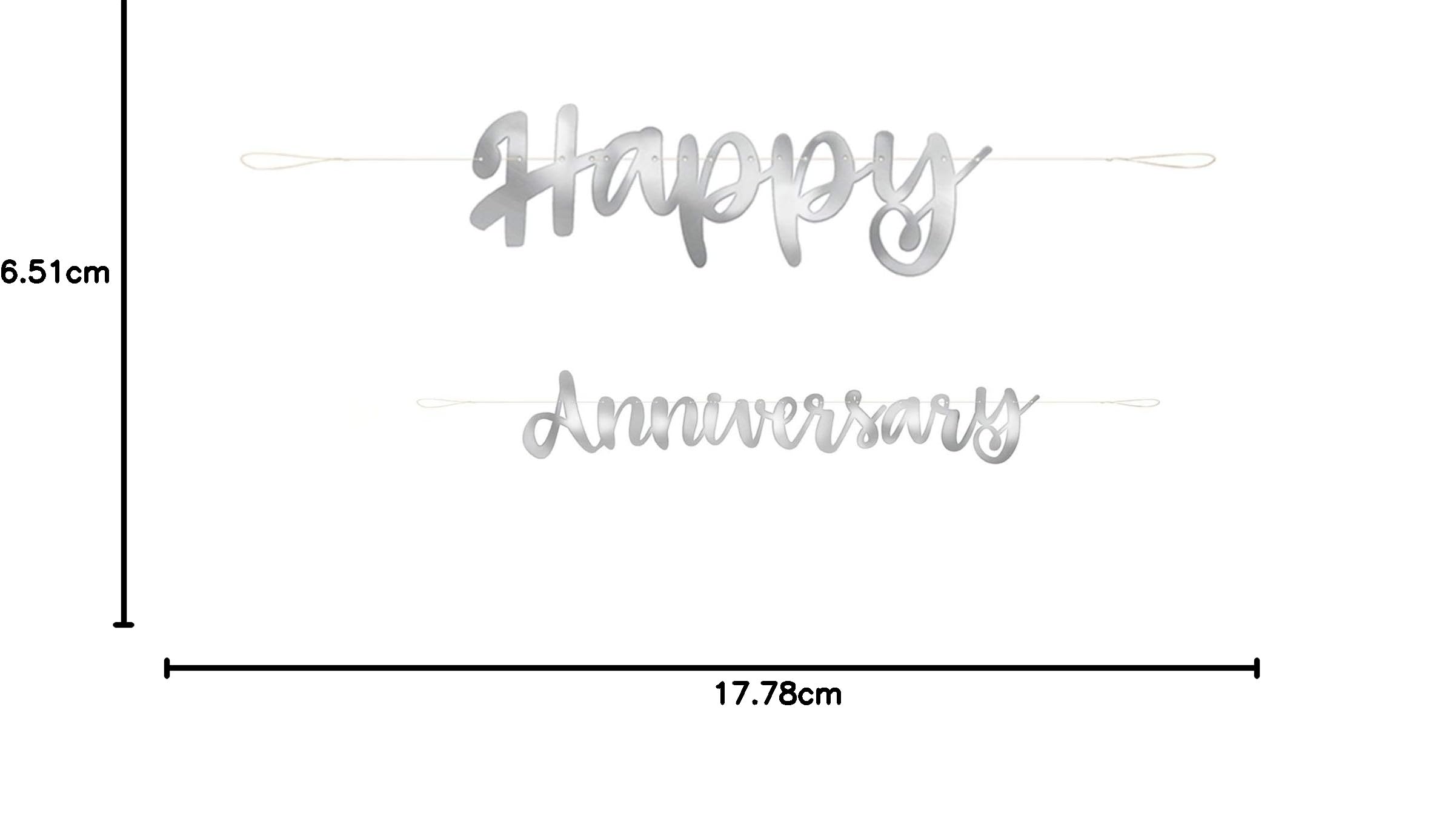 Striscione Per Anniversario Glitter Oro Rosa Bliceon 'Happy Anniversary' - Decorazioni Festa