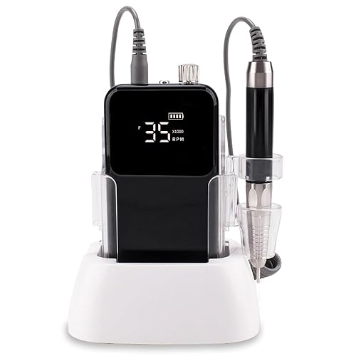 Taladro de uñas - Cuidado de uñas de dedos y pies - Juego de manicura y pedicura - Taladro de uñas profesional portátil - con kit de taladro - para