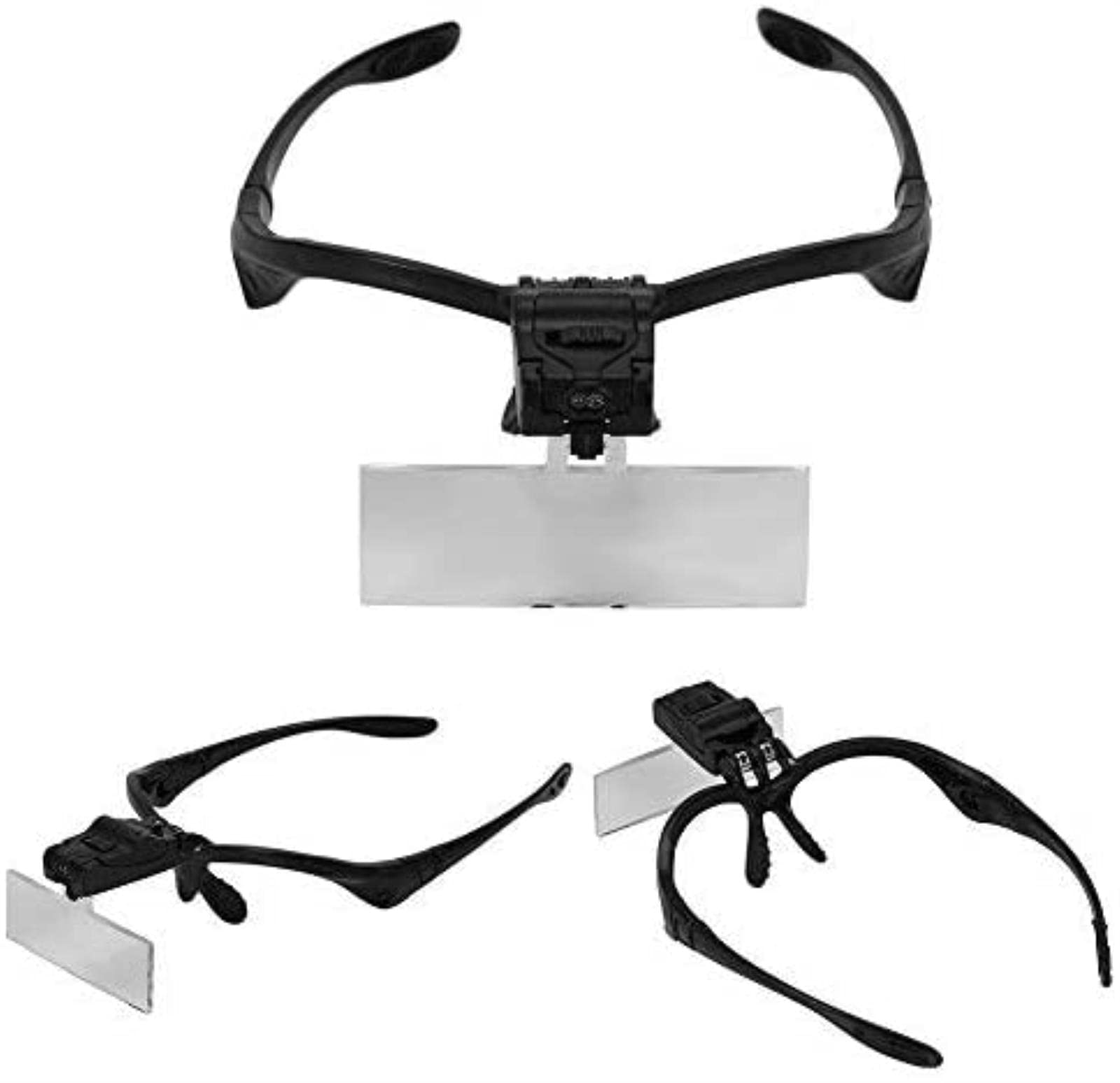 asdchZen Magnifying Glass,Head-Mounted Magnifier - Led Head Illuminated Magnifying Loupe,Headband For,Watch Repair,Eyelash Extension Stabilize