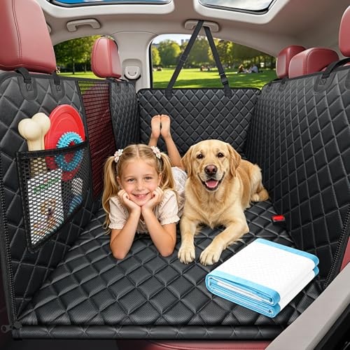 URPOWER Hard Bottom Dog Car Seat Cover for Pets 100% Waterproof Seat Cover Hammock 600D Heavy Duty...