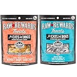 Northwest Naturals Raw Rewards Freeze-Dried Treats - Shrimp (1 oz) & Minnows (1 oz) Treats for Dogs & Cats - Healthy, 1 Ingredient, Human Grade Ingredients, All Natural