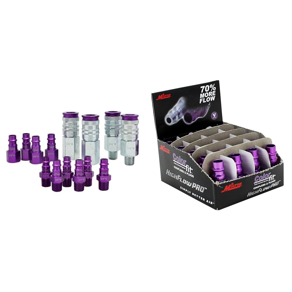 Milton S-314VKIT Kit, 14pc Hi-Flo V style 1/4