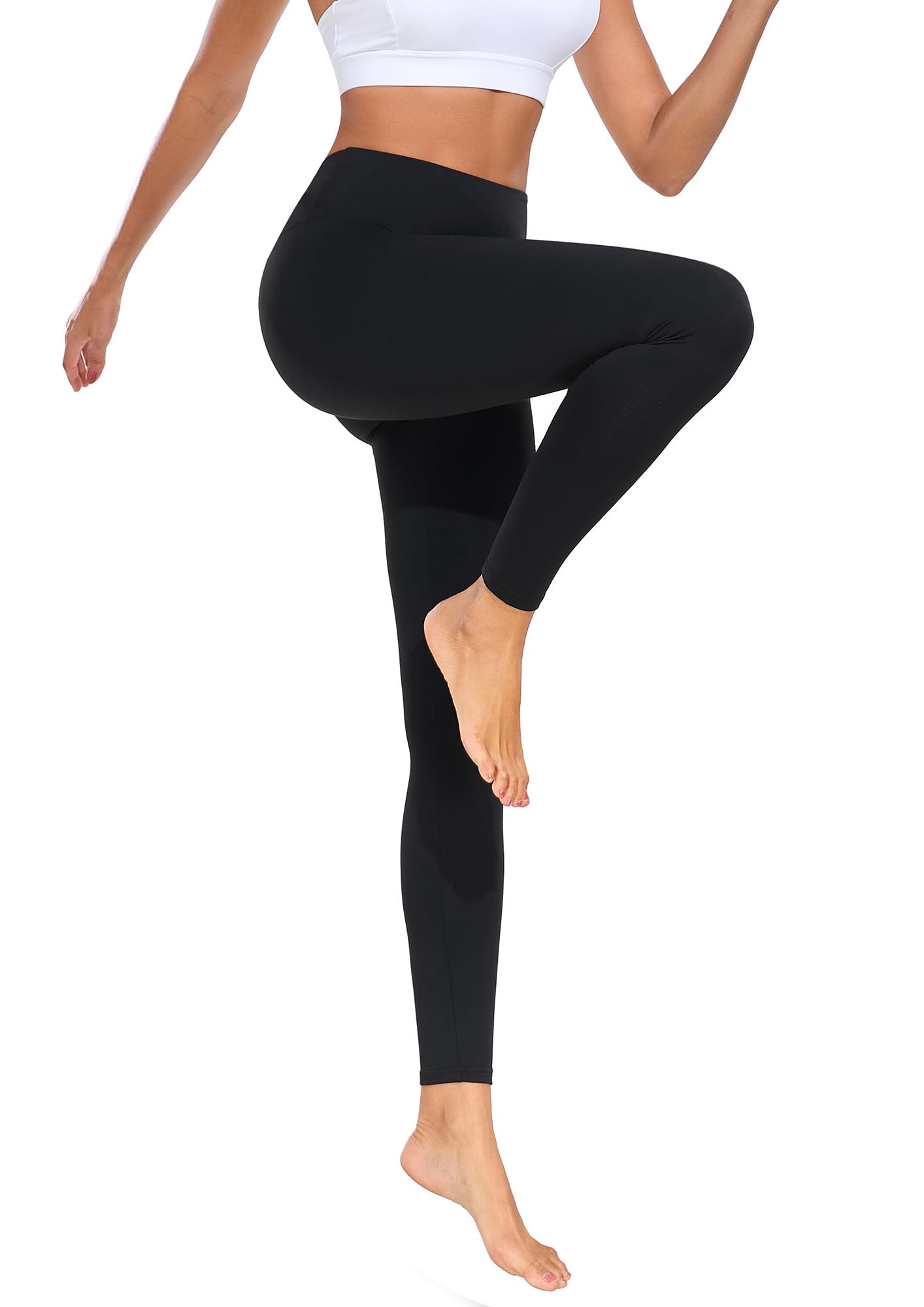 BENNIES Leggings Termici Donna Palestra Pantaloni Sportivi Pantacollant Inverno Leggins Contenitivi Modellanti Push up Abbigliamento Yoga Running Nero