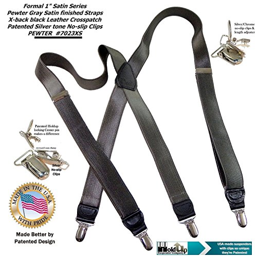 Image of Hold-Up Formal Series Men's X & Y-Back Suspenders with No-Slip Clips
