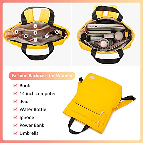 LOVEVOOK Canvas Backpack for Women 14", Lightweight Durable Commuter Travel Work Bag, Casual School Bookbag - Image 7