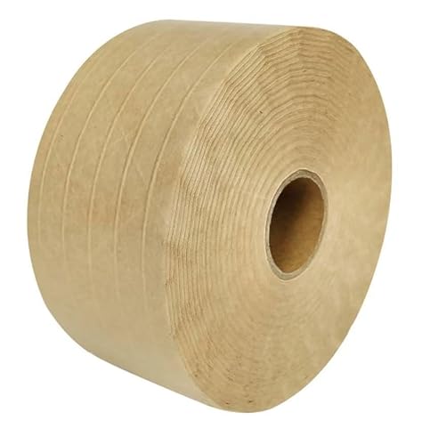HZCOYIM 2.75inches x 450feet Water-Activated Kraft Paper Tape Reinforced Brown Packing Tape Strong Cardboard Tape for Packing Box