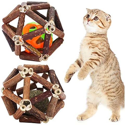 REAL PEAZ Catnip Toys | Silvervine for Cats Natural Cat Treats for Indoor Cats Interactive Kitten Teeth Cleaning Toys for Calm Cat Anxiety and Stress Teeth Cleaning Cover