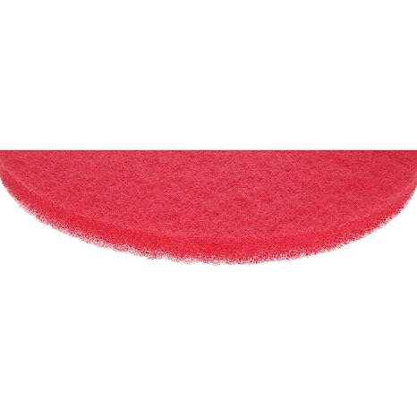 PRO SOURCE Red High Gloss Buffing Pads for Floor Machines: 5 Pack, 17 Diameter