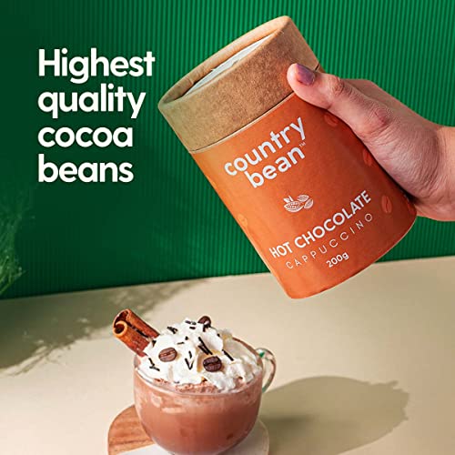 Image of Country Bean Classic and Cappuccino Hot Chocolate | Combo Pack)(200g x 2) | Enjoy hot or cold