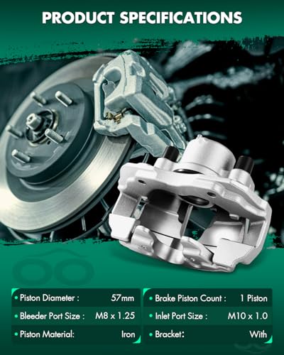 Image of SCITOO 19-B2942D 19-B2943D Front Left & Right Disc Brake Calipers w /Bracket Fit For Ford For C-Max 2013-2018,For Ford For Escape 2013,For Ford For Focus 2012-2018, Single Piston