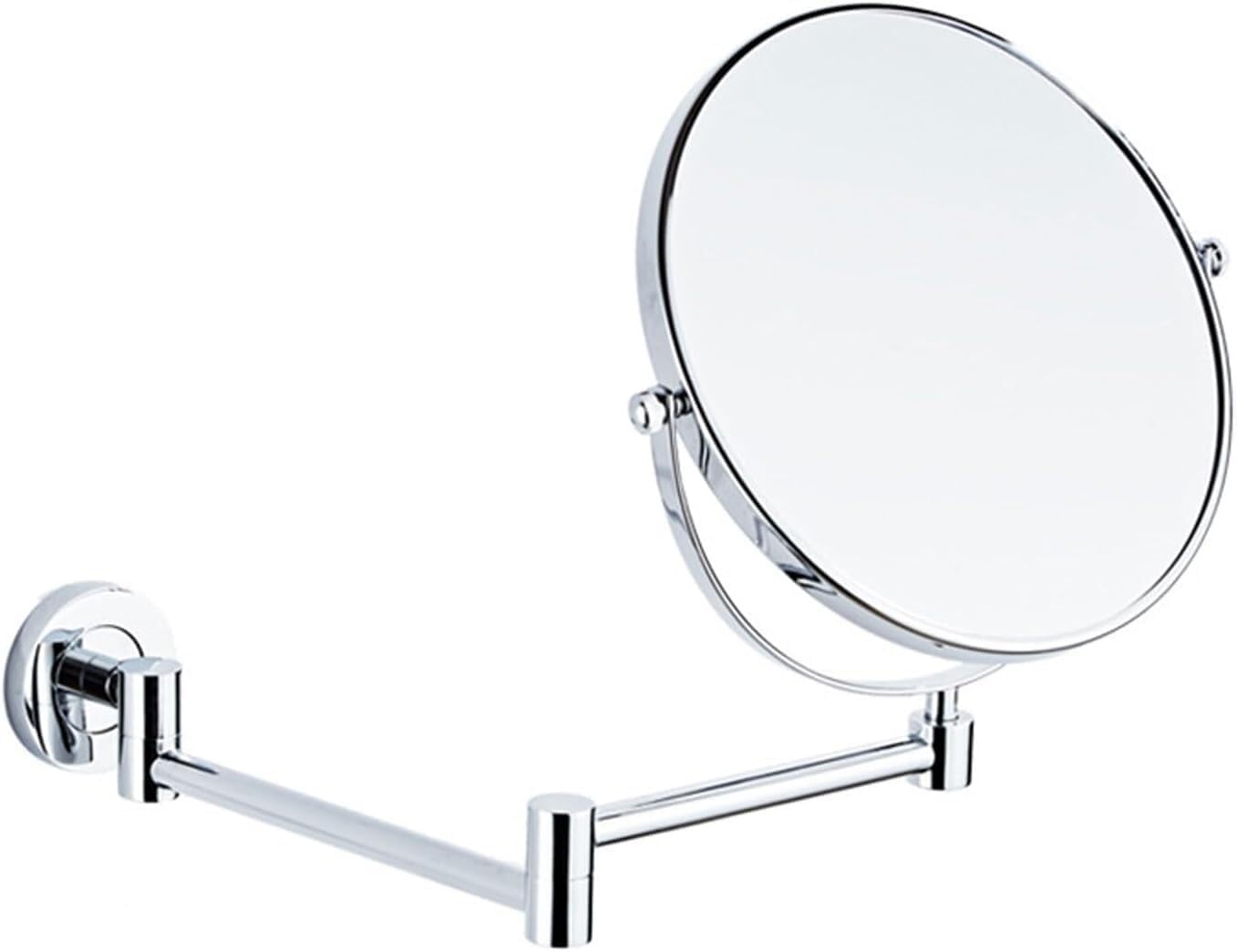 Makeup Mirror Wall Mounted Extra Long Arm, Magnifying Mirror Wall Mounted Adjustable, Cosmetic Vanity Mirror Magnification Double Sided, 360° Swivel Extend and Fold Bathroom Shaving Mirror ( Color : S