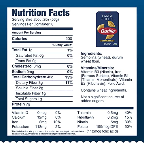 Barilla Large Shells Pasta, 16 Oz #TOP4