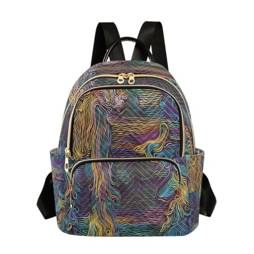 Sac à dos cheval arc-en-ciel compact pour voyager léger sans s'encombrer
