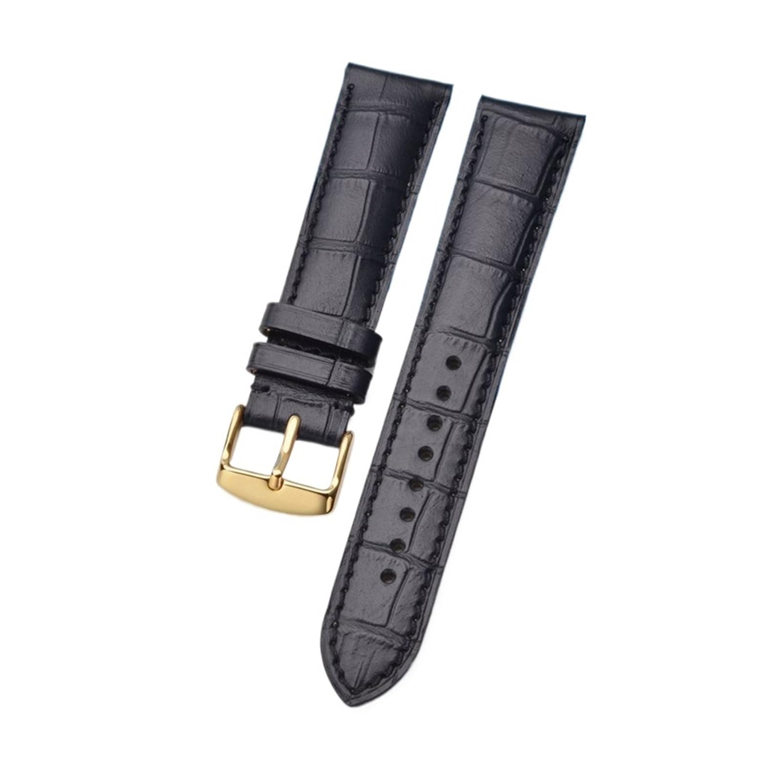 FYYFSU skórzany pasek do zegarka 14 mm 18 mm 19 mm 20 mm 21 mm 22 mm tłoczony aligator złota klamra mężczyźni kobiety pasek