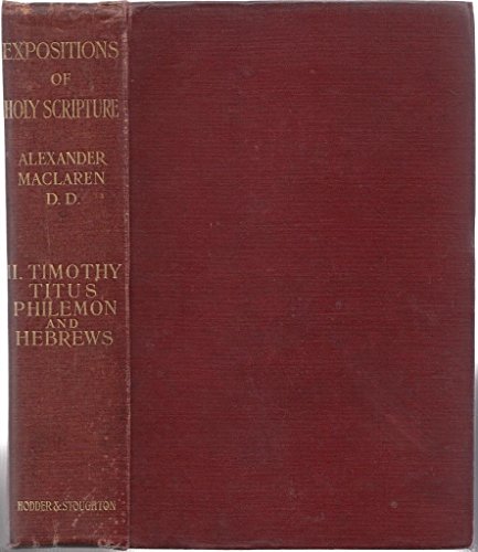 II Timothy, Titus, Philemon and Hebrews (Exposi... B0008983JS Book Cover