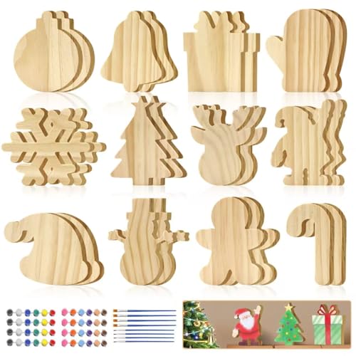 Unfinished Christmas Wooden Cutouts Table Wooden Signs Snowman...