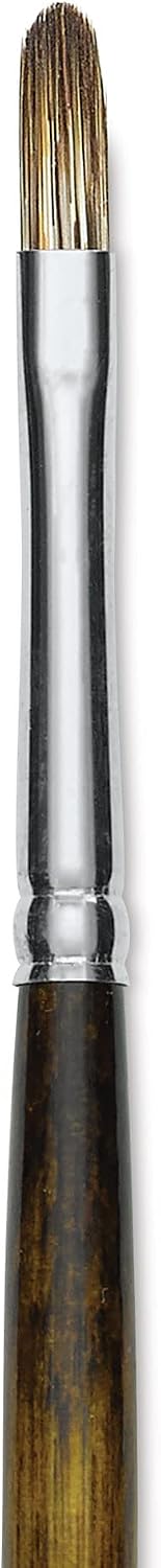 Silver Brush Limited 26034 Monza Filbert Brush for Oil & Acrylics Paintings, Size 4, Long Handle