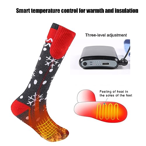 5000mAh Rechargeable Heated Socks with APP Remote Control 3 Heat Settings Thermal Warming Socks for Men Women Winter Outdoor Activities Cold Weather3