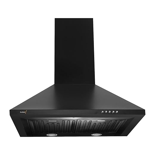 Ruwa 60cm 800m3/hr Kitchen Chimney with Installation Kit (Features Push Controls, Baffle Filter, 3watts led Lights)