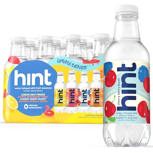 Hint Fruit-Infused Water Variety Pack, 16oz, 12 bottles