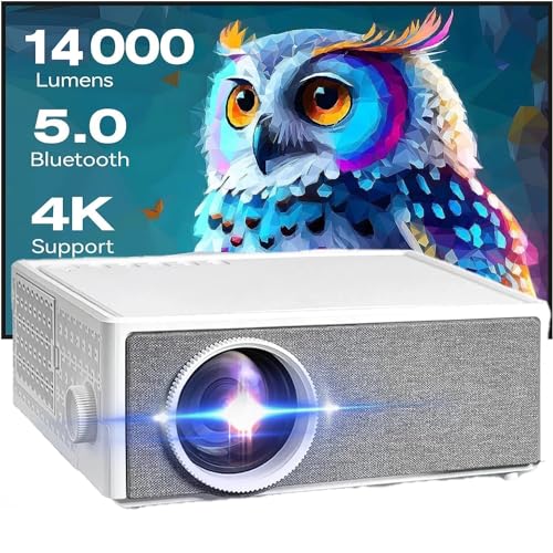 Image of TOPTRO Projector for Home 4K Support, MovieTime 1080p Full HD Projector 14000Lumen YouTube Netflix Primevideo Hotstar Builtin Android WiFi Bluetooth Home Cinema Screen Mirror Portable Projector