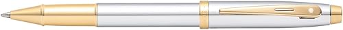 Miniatura 1 de Sheaffer Bolígrafo roller cromado 100 con ribete dorado