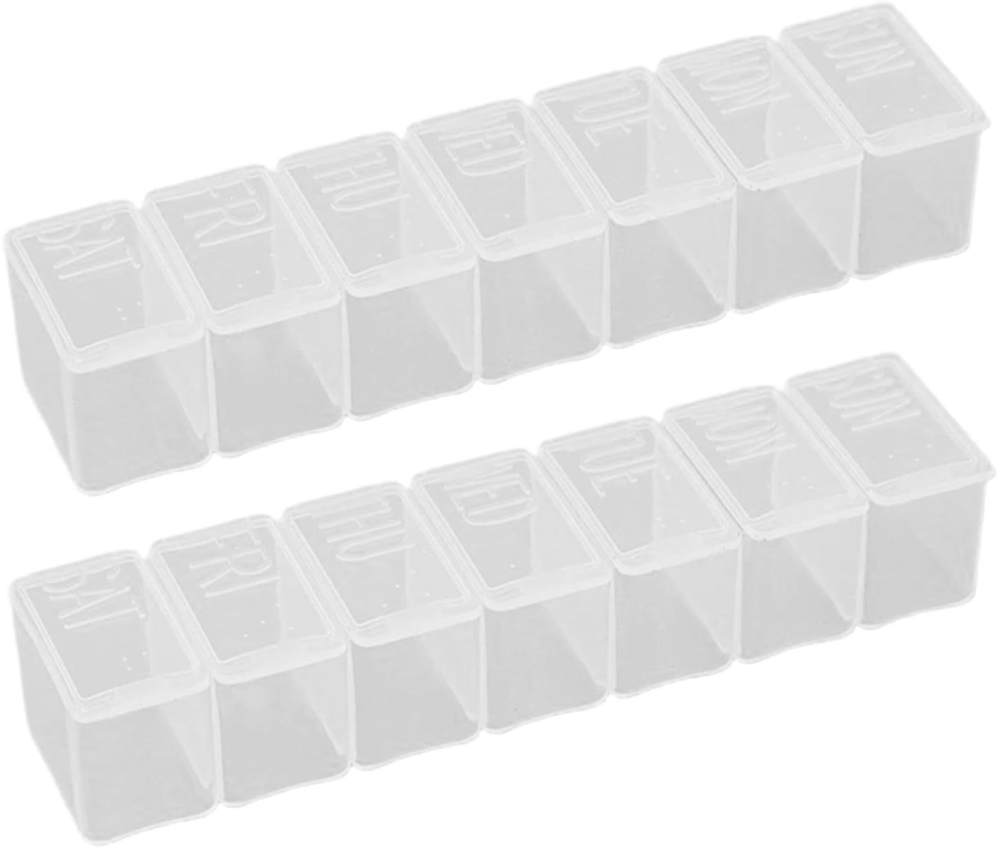 Galand 2Pcs Pill Cases Storage Convenient Visible Pill