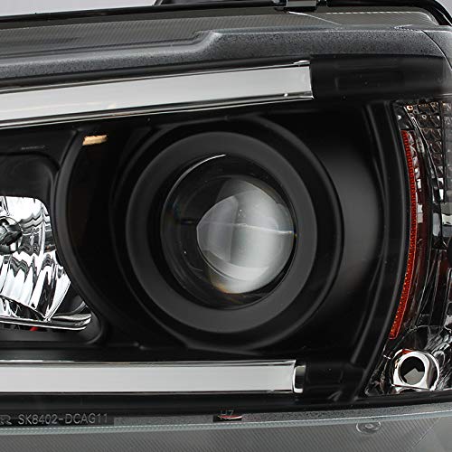 AKKON For 20112014 Dodge Charger Black Bezel LED Daytime Running Lights Tube/Strip [Halogen