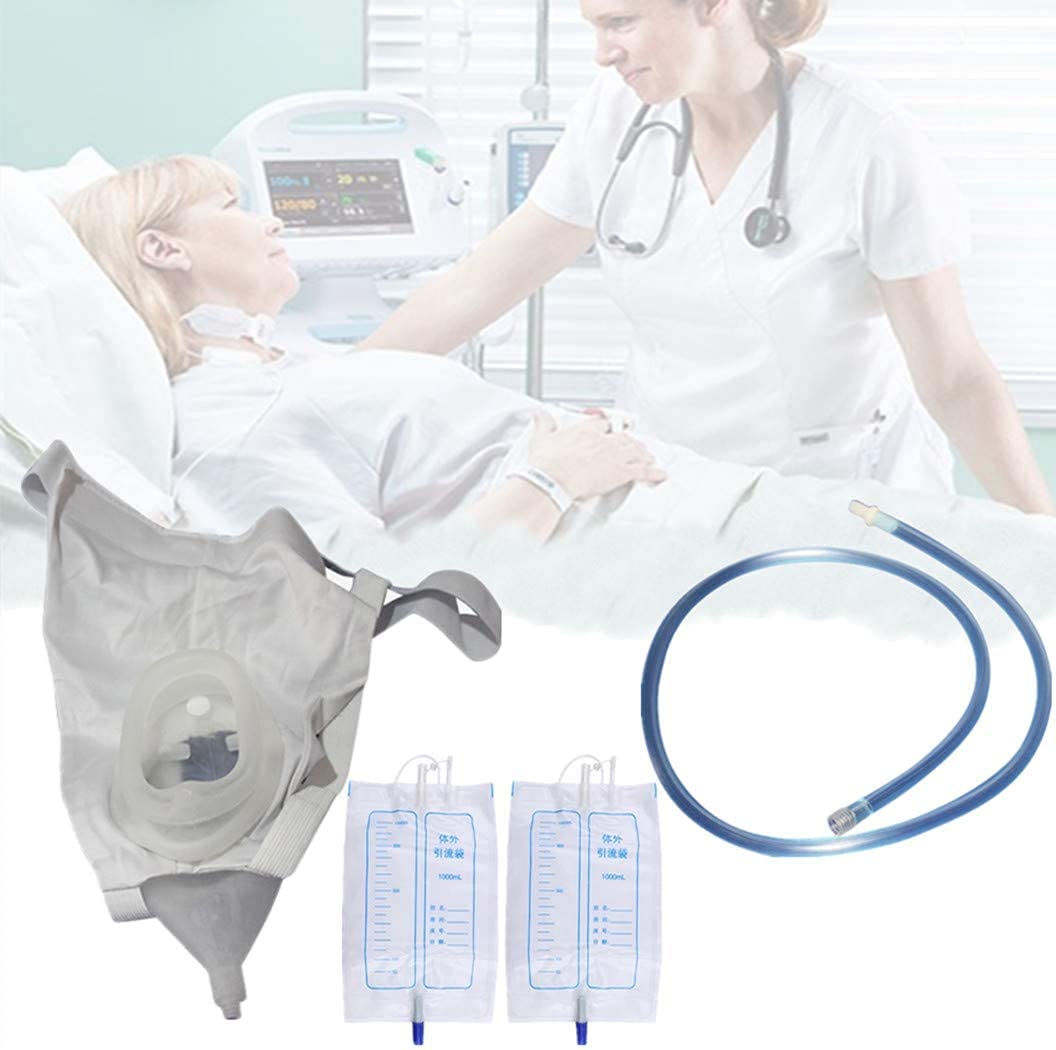 Urinal Pee Holder - Men Urine System Bag 1000ml Spill Proof Collector Urinary Drainage Stabilization Device for Incontinence Patients