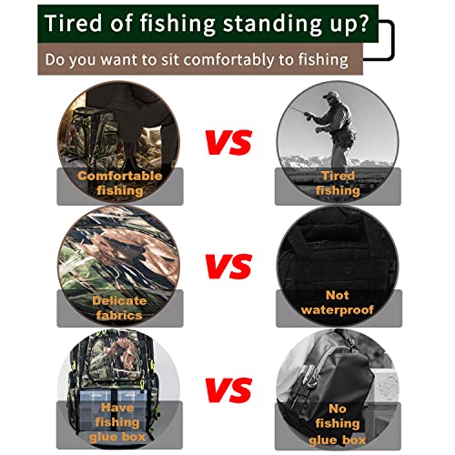 Play-King Fishing Backpack Tackle Box Bag With Rod Holder Boxes 60L Foldable Fishing Chair, Perfect For Outdoor, Used By Men #TOP2