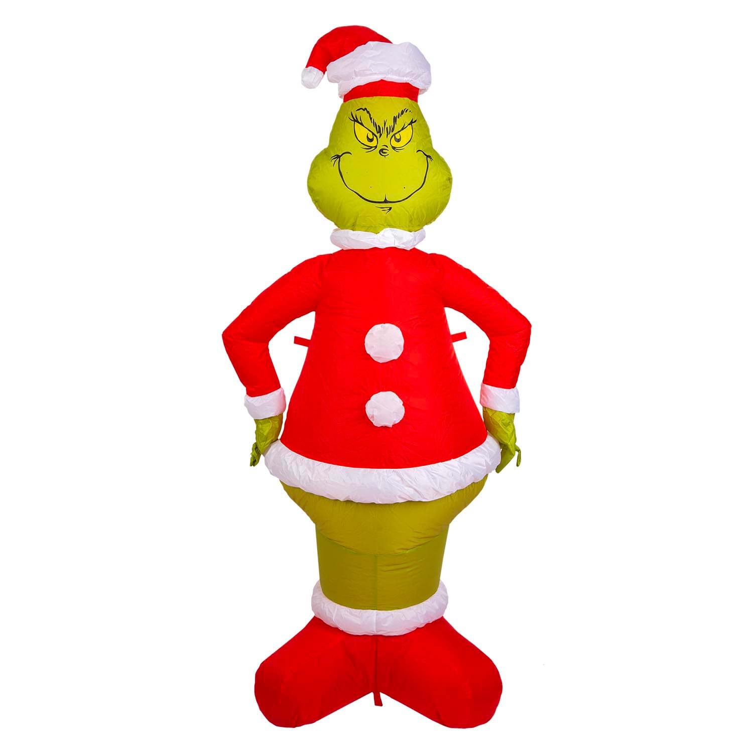 VFM e-Store - Grinch Christmas Inflatable Outdoor Decoration Dr Seuss Xmas Theme Fun Design - 150cm X 75cm Green X 1