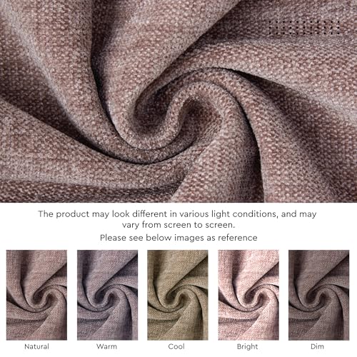 Image of Encasa XO Dining Table Runner for 4 to 6 Seater | 32x183 cm | Dusty Brown | Chenille Fabric | Machine Washable