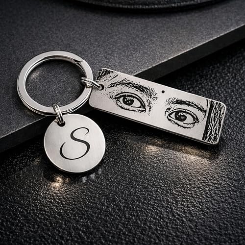 Image of Customized Eye Keychain for Girlfriend Boyfriend Friend Special One | Personalized Gift for Her | Romantic Anniversary Birthday Valentine Gift for Men Women | Metal Keyring | key chain for bike