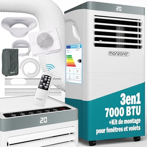 Monzana® Climatiseur Mobile MZKA780 4en1 Rafraîchisseur d'air 700...