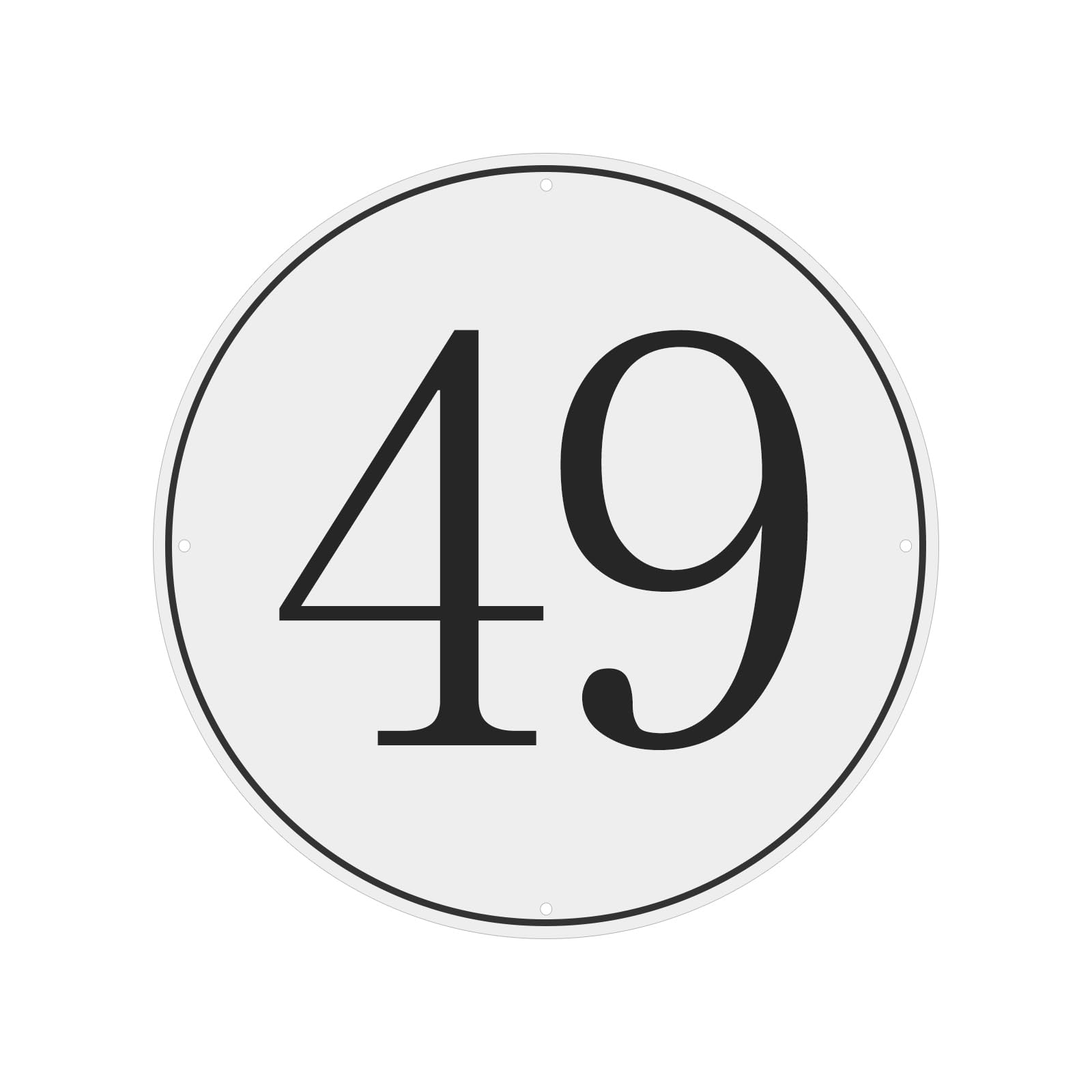 PATIKIL Large Metal Number Sign, 12" Diameter Aluminum Number 49 Sign Plate Area Marker Parking Weather-Resistant Signs for Indoor Outdoor Use
