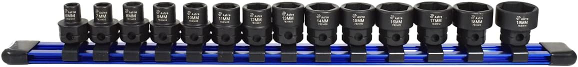 Astro Tools 78314 14-Piece 3/8" Drive Low Profile Nano Impact Sockets - Metric