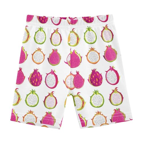 Little Girls Shorts Elastic Cotton Ruffle Shorts Bathing Suits Under Skirt 5T Cartoon Dragon Fruit Fruit
