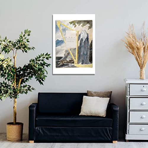 Affiche encadrée The Bard par William Blake en taille XL pour salon - 3