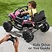 Best Choice Products Kids 24V 2-Seater Electric Ride On UTV Officially Licensed Honda Talon w/Parent Control, LED Lights, Bluetooth - Pink