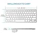OMOTON Bluetooth Keyboard for Mac, Ultra-Slim Wireless Keyboard with Stable Connection, Compatible with iMac, iMac Pro, MacBook Pro/Air, Mac mini Laptop, White