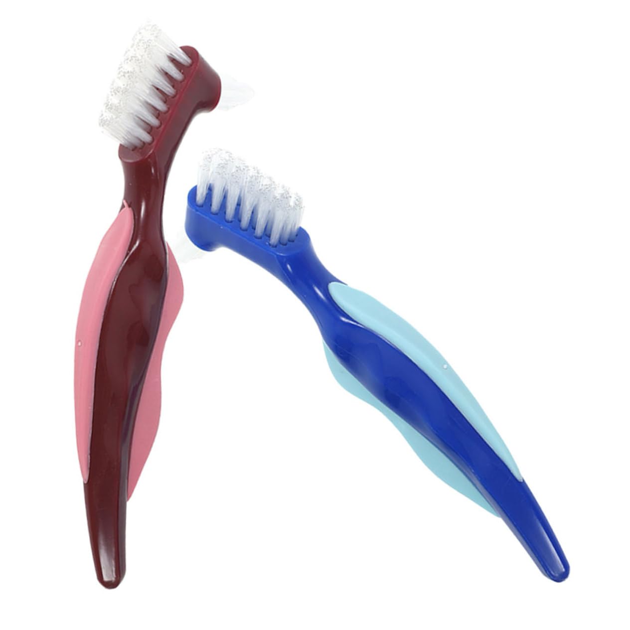 10piezas Cepillo De Limpieza De Dentaduras Doble Cara Para Cuidado Oral De Prótesis Herramienta y Para Limpieza De Dentaduras Postizas