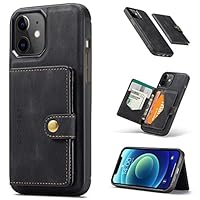 Custodia per telefono in pelle con fibbia magnetica e texture retrò per ZTE nubia Air (nera